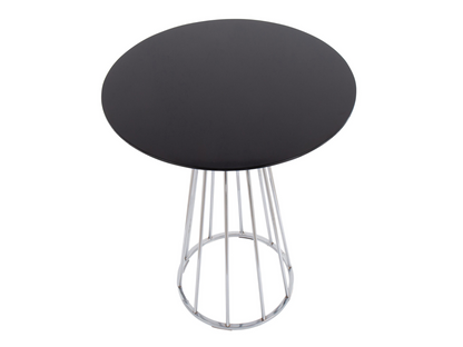 BISTRO HIGHBOY - BLACK W/ CHROME BASE