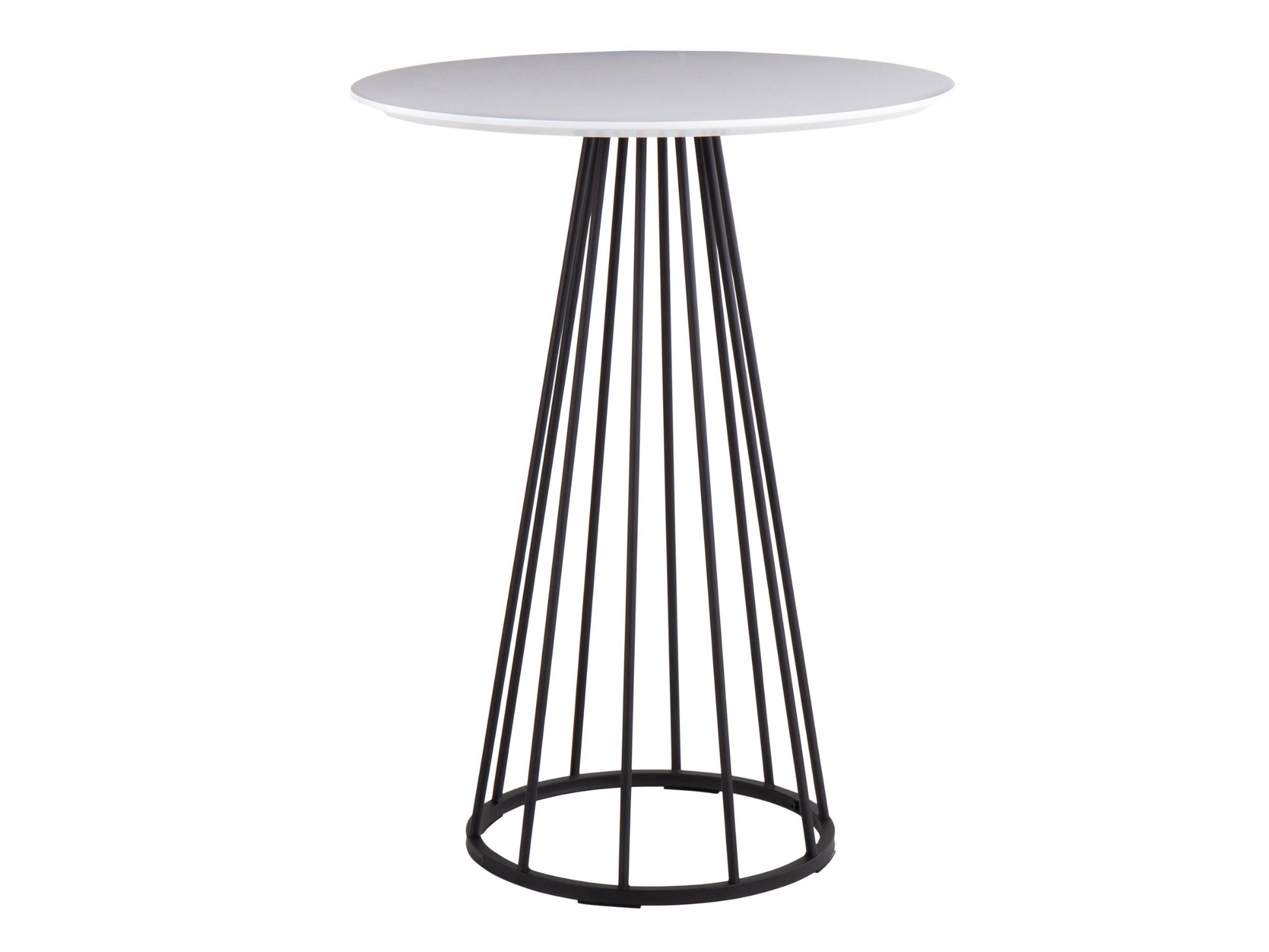 BISTRO HIGHBOY - WHITE W/ BLACK BASE