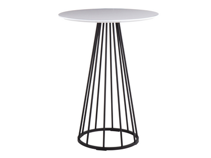 BISTRO HIGHBOY - WHITE W/ BLACK BASE