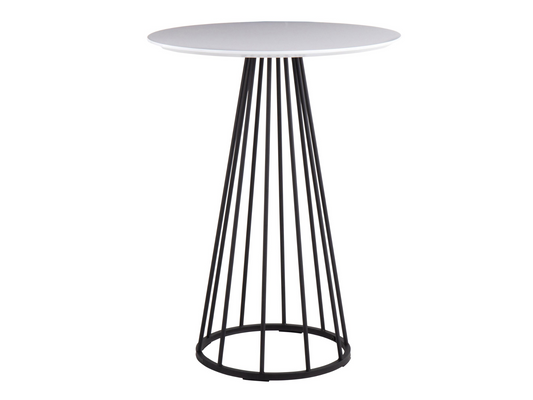 BISTRO HIGHBOY - WHITE W/ BLACK BASE