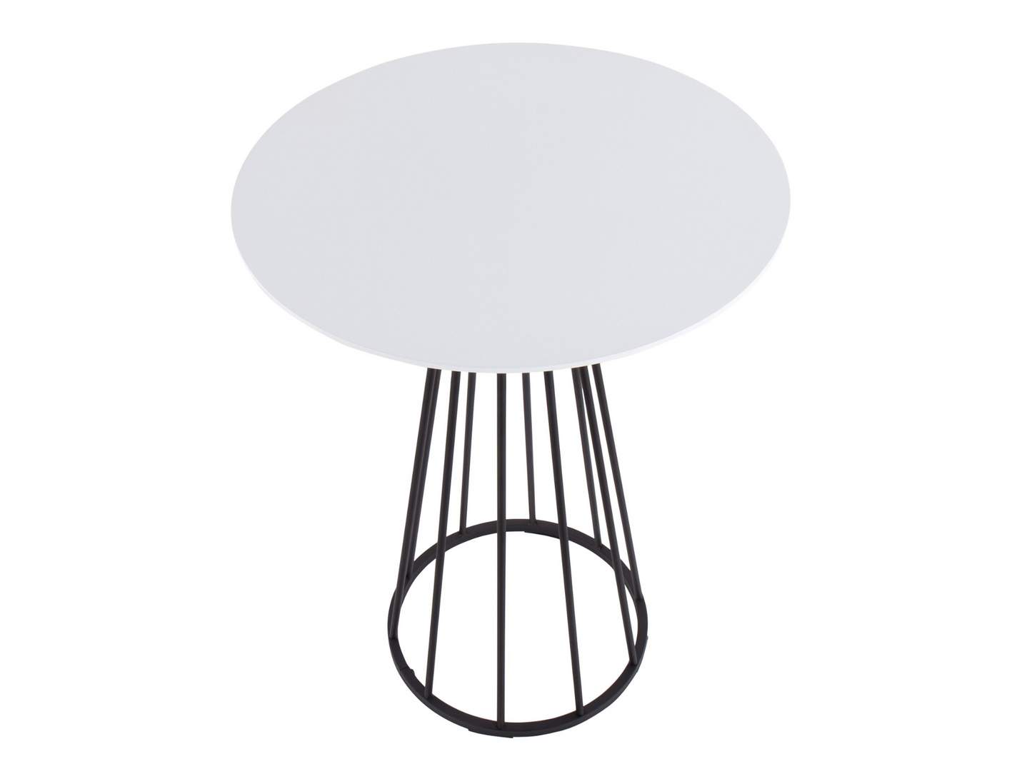 BISTRO HIGHBOY - WHITE W/ BLACK BASE