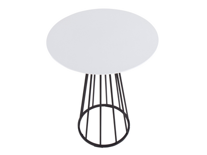 BISTRO HIGHBOY - WHITE W/ BLACK BASE