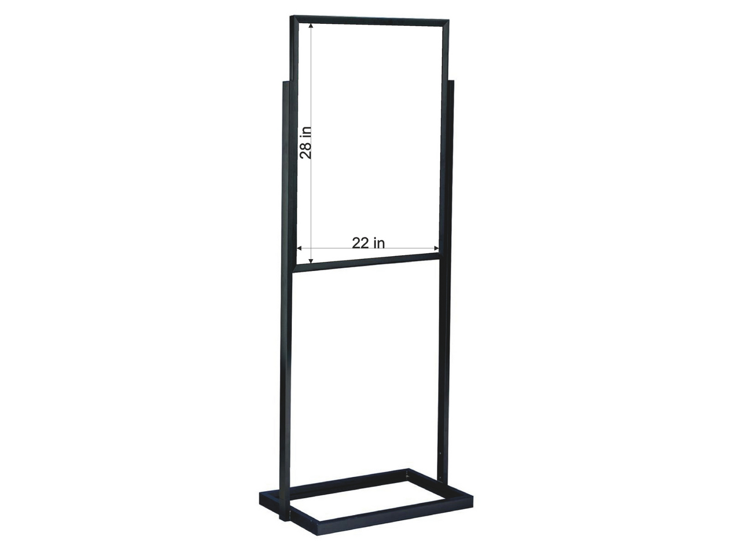 BRANDABLE DOUBLE-SIDED SIGN WITH RECTANGLE BASE