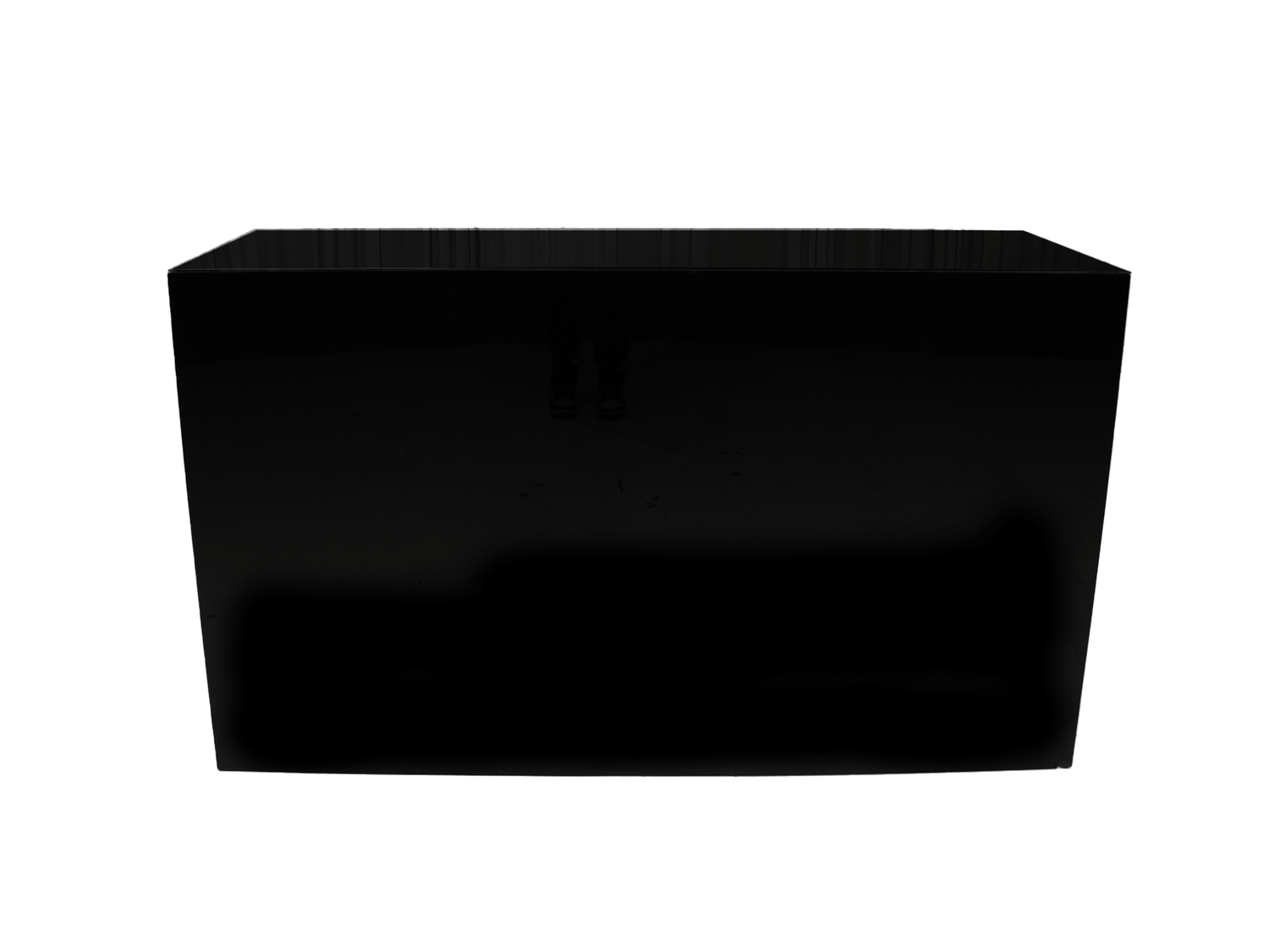 ACRYLIC 6FT BAR - GLOSSY BLACK - H 42" / W 72" / D 24" Brandable Area: Front: W 72" x H 42" | Side Panels: W 24" x H 42" | Top: W 72" x H 24" LLL's Acrylic 6ft Bar - Glossy Black is an aluminum frame bar with glossy black acrylic sides. This bar has a sle