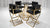 BARCELONA DIRECTOR'S CHAIR GROUPING 2 - BLACK W/ GOLD BASE