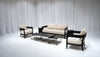 BROOKHAVEN SOFA GROUPING 1 - IVORY W/ BLACK WOOD