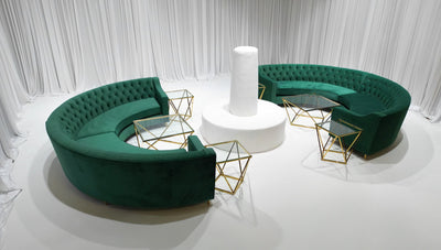 BUCKHEAD CURVED SOFA GROUPING 2 - EMERALD