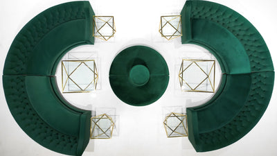 BUCKHEAD CURVED SOFA GROUPING 3 - EMERALD