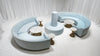 BUCKHEAD CURVED SOFA GROUPING 3 - ICE BLUE