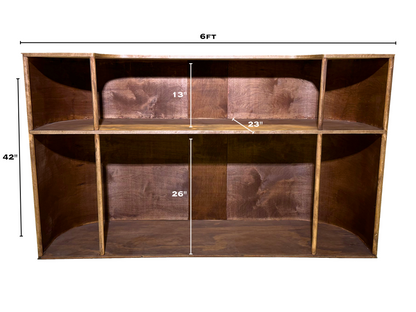 FAIRMONT FLUTED 6FT BAR - PECAN