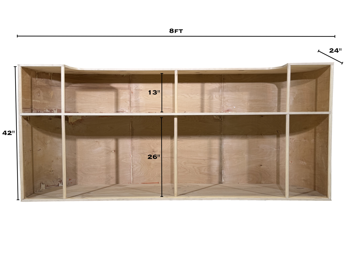 FAIRMONT FLUTED 8FT BAR - NATURAL