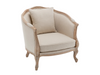 FITZGERALD ARMCHAIR - IVORY W/ NATURAL WOOD