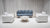 FITZGERALD SOFA GROUPING 3 - DUSTY BLUE LINEN W/ NATURAL WOOD