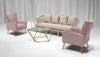 FITZGERALD SOFA GROUPING 2 - IVORY W/ NATURAL WOOD