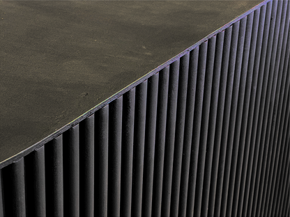 FAIRMONT FLUTED 6FT BAR - BLACK