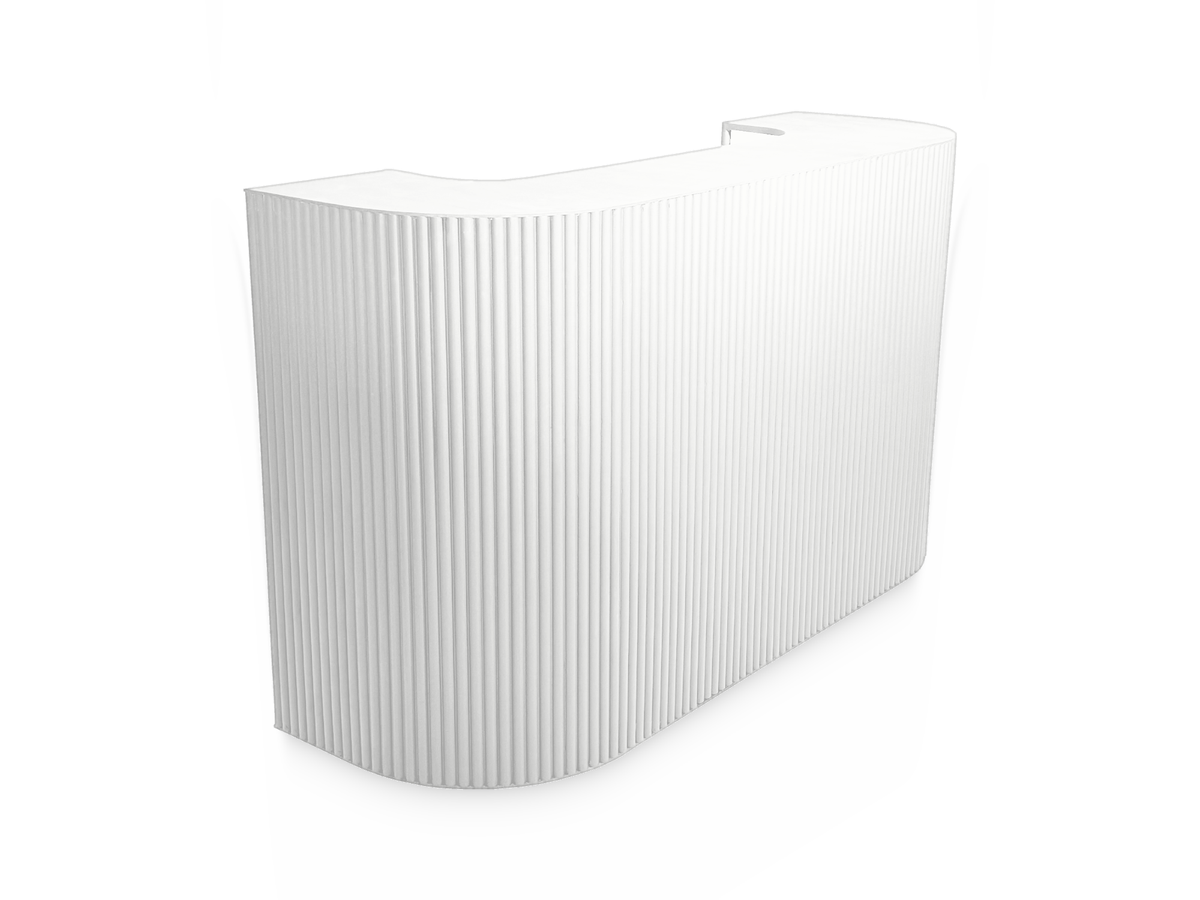 FAIRMONT FLUTED 6FT BAR - WHITE