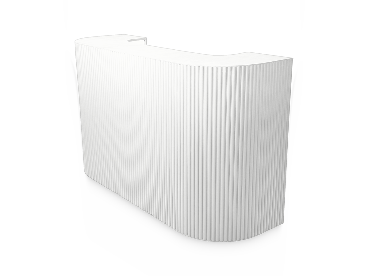FAIRMONT FLUTED 6FT BAR - WHITE