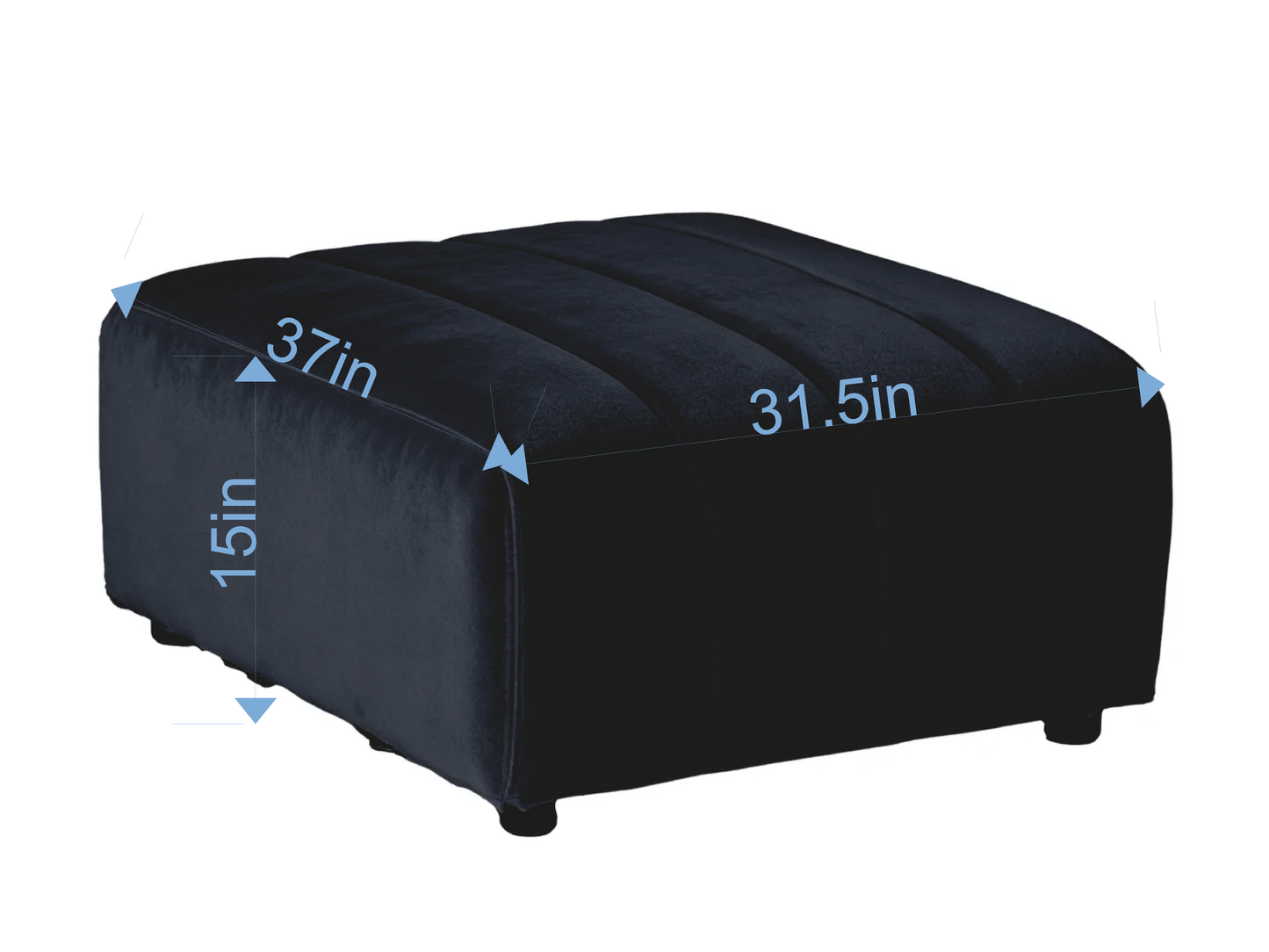 ARC OTTOMAN - BLACK