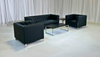 METRO CHROME SOFA GROUPING 2 - BLACK