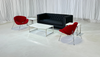 METRO CHROME SOFA GROUPING 3 - BLACK