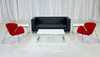 METRO CHROME SOFA GROUPING 3 - BLACK