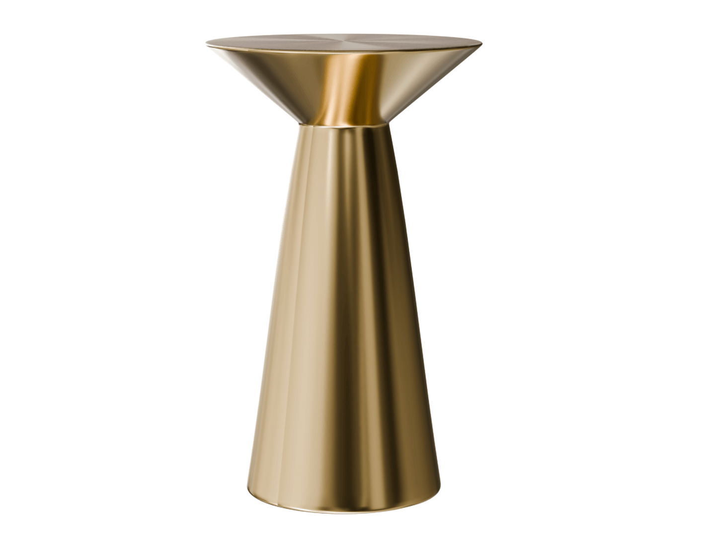 MILAN HIGHBOY TABLE - GOLD - H 43.3" / W 27.56" / D 27.56" Elevate your event with LLL's Milan Highboy Table, a sophisticated piece featuring an elegant gold finish that adds modern luxury to any gathering space.
