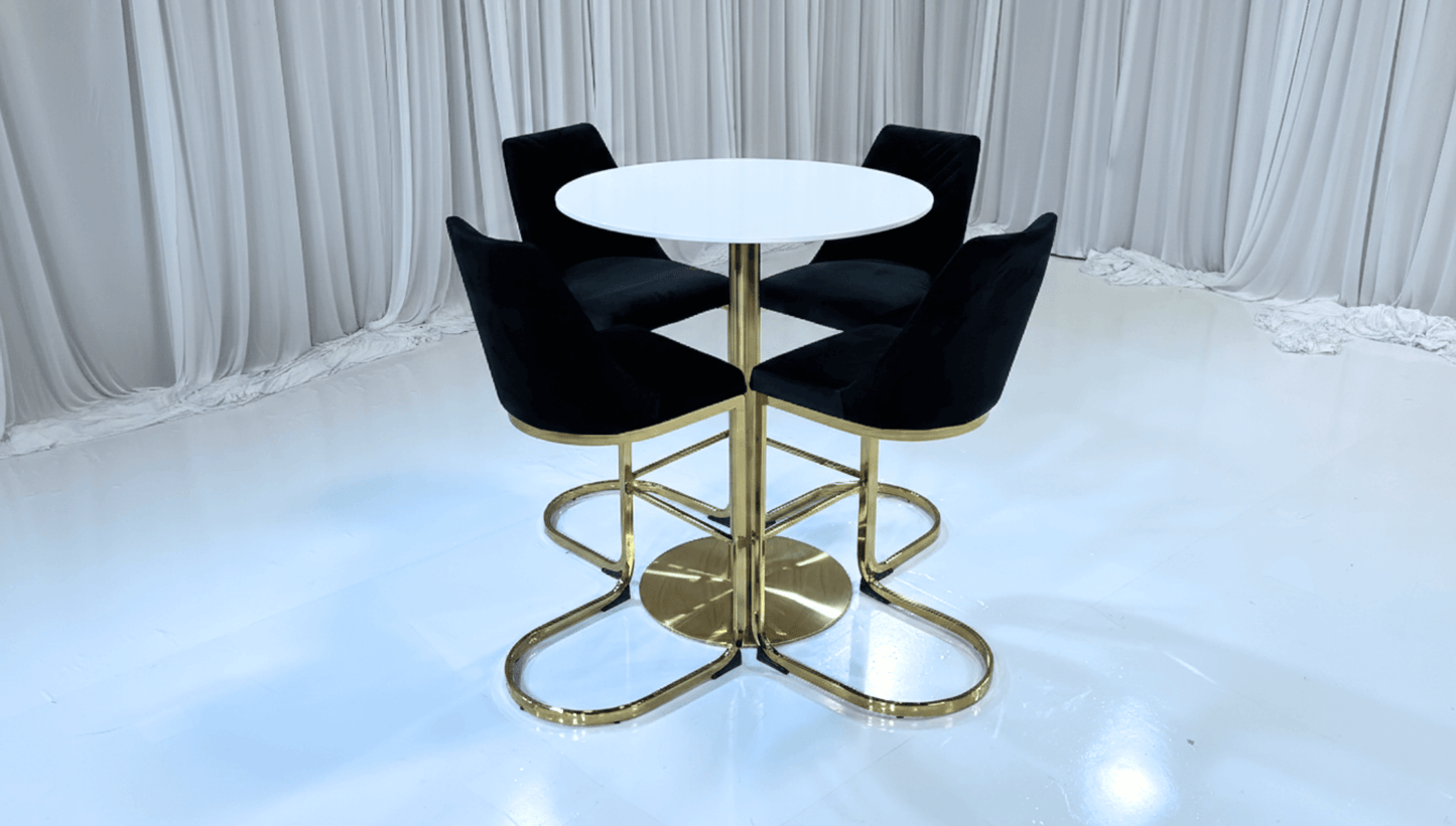 PARIS HIGHBOY GROUPING 1 - GOLD - Featured Items in this grouping include: Paris Highboy - Gold Chandler Barstool