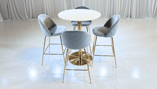 PARIS HIGHBOY GROUPING 3 - GOLD - Featured Items in this grouping include: Paris Highboy - Gold Ritz Barstool