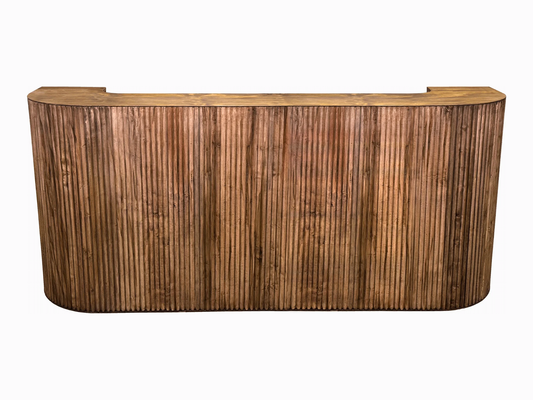 FAIRMONT FLUTED 8FT BAR - PECAN