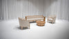 PIEDMONT SOFA GROUPING 3 - IVORY W/ OAK WOOD