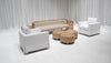 PIEDMONT SOFA GROUPING 4 - IVORY W/ OAK WOOD