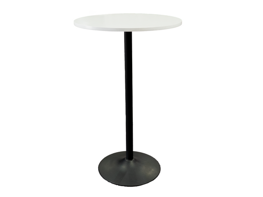 PUB HIGHBOY - WHITE W/ BLACK BASE