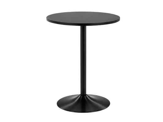 PUB COCKTAIL LOWBOY TABLE - BLACK w/ BLACK BASE