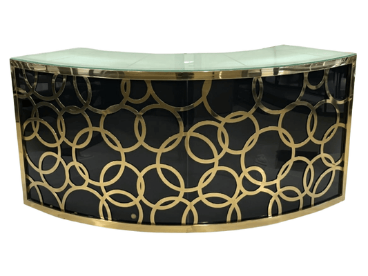 SKYY LOOP QUARTER CIRCLE BAR - BLACK W/ GOLD