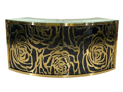 SKYY ROSE QUARTER CIRCLE BAR - BLACK W/ GOLD