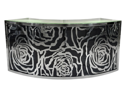SKYY ROSE QUARTER CIRCLE BAR - BLACK W/ SILVER