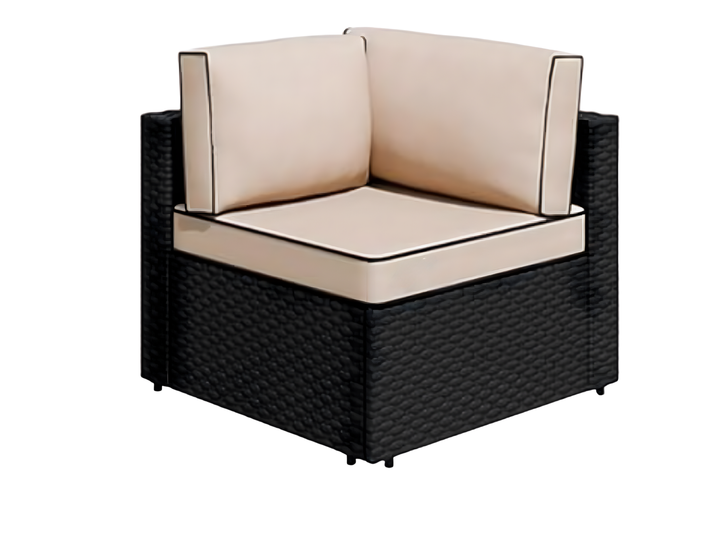 SUNSHINE CORNER SOFA SECTION - H 24.4" / W 29" / D 29" The Sunshine Corner Sofa Section contemporary styled furniture part of the Sunshine Sectionals will add flare to any outdoor event; perfect for any time of the year.