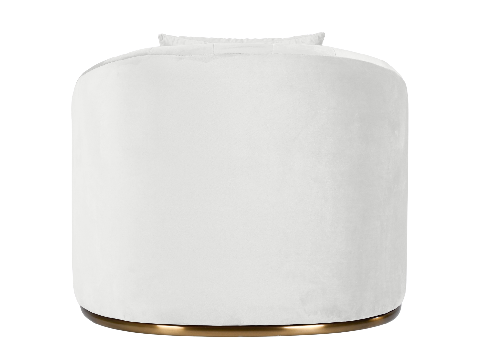 WORLD ARMCHAIR - CREAM - H 29" / W 38" / D 39" *Accepting Orders Now, Available April 2026 The World Armchair in Cream features plush velvet material, a channel tufted backrest, and a gold base. Perfect for any event. Explore the WORLD COLLECTION inspired