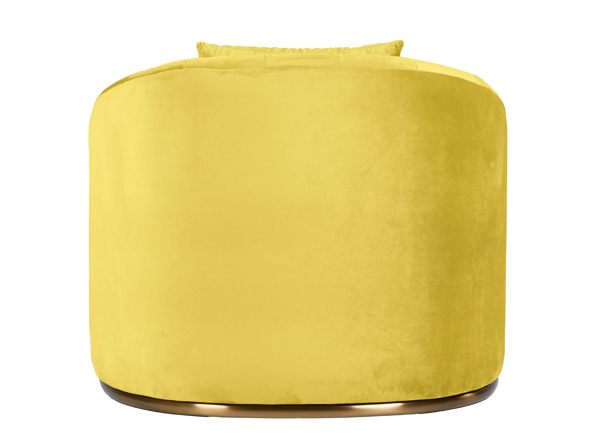 WORLD ARMCHAIR - YELLOW - H 29" / W 38" / D 39" *Accepting Orders Now, Available April 2026 The World Armchair in Yellow features plush velvet material, a channel tufted backrest, and a gold base. Perfect for any event. Explore the WORLD COLLECTION inspir