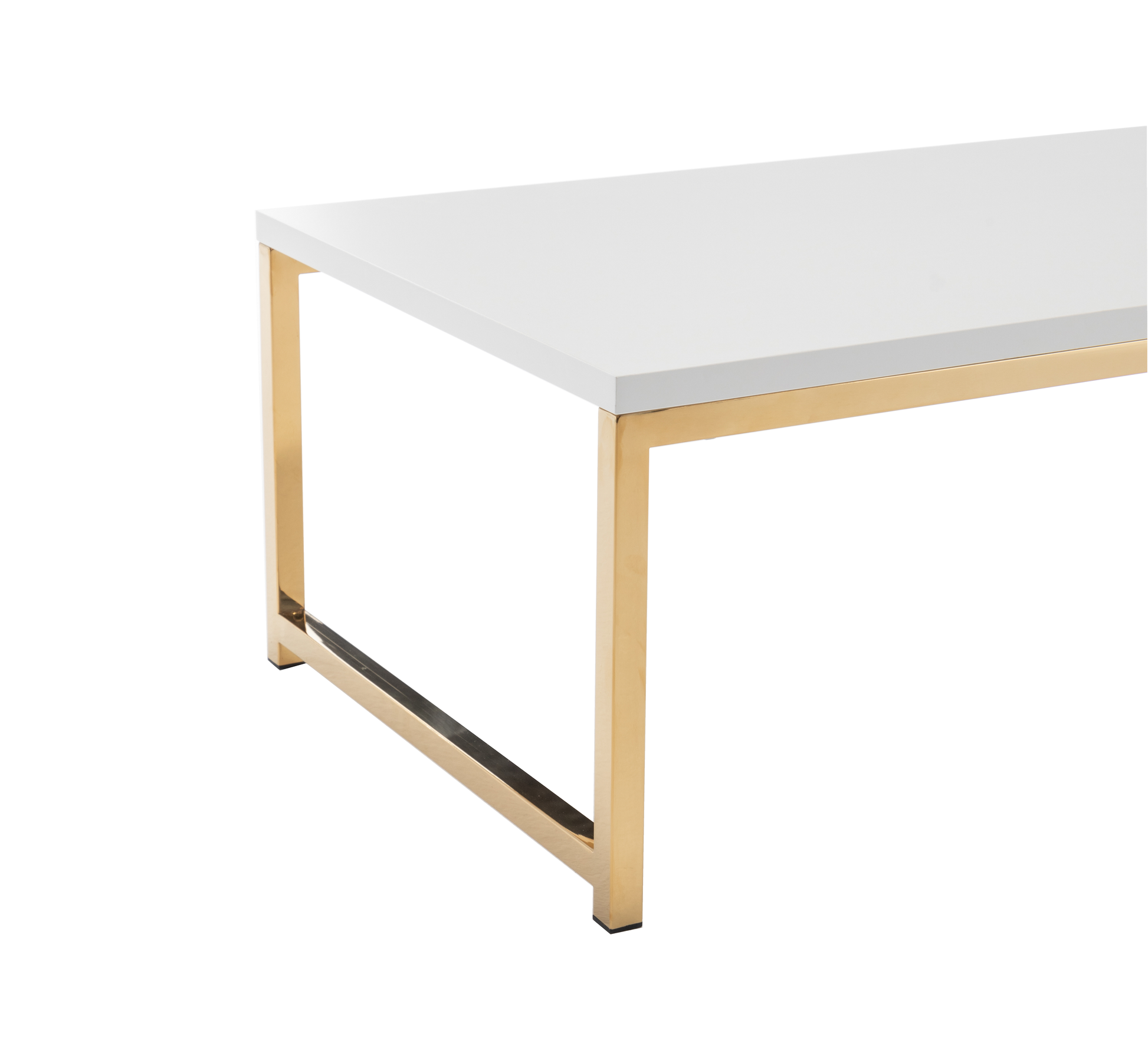 METRO COFFEE TABLE - WHITE/GOLD