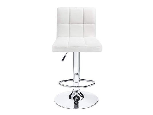 CLUB PANEL ARMLESS BARSTOOL - WHITE