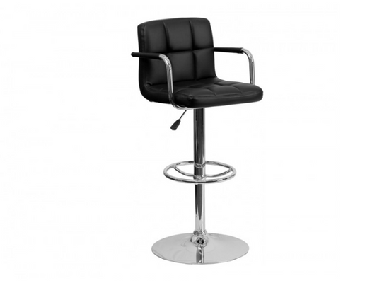 CLUB PANEL BARSTOOL - BLACK