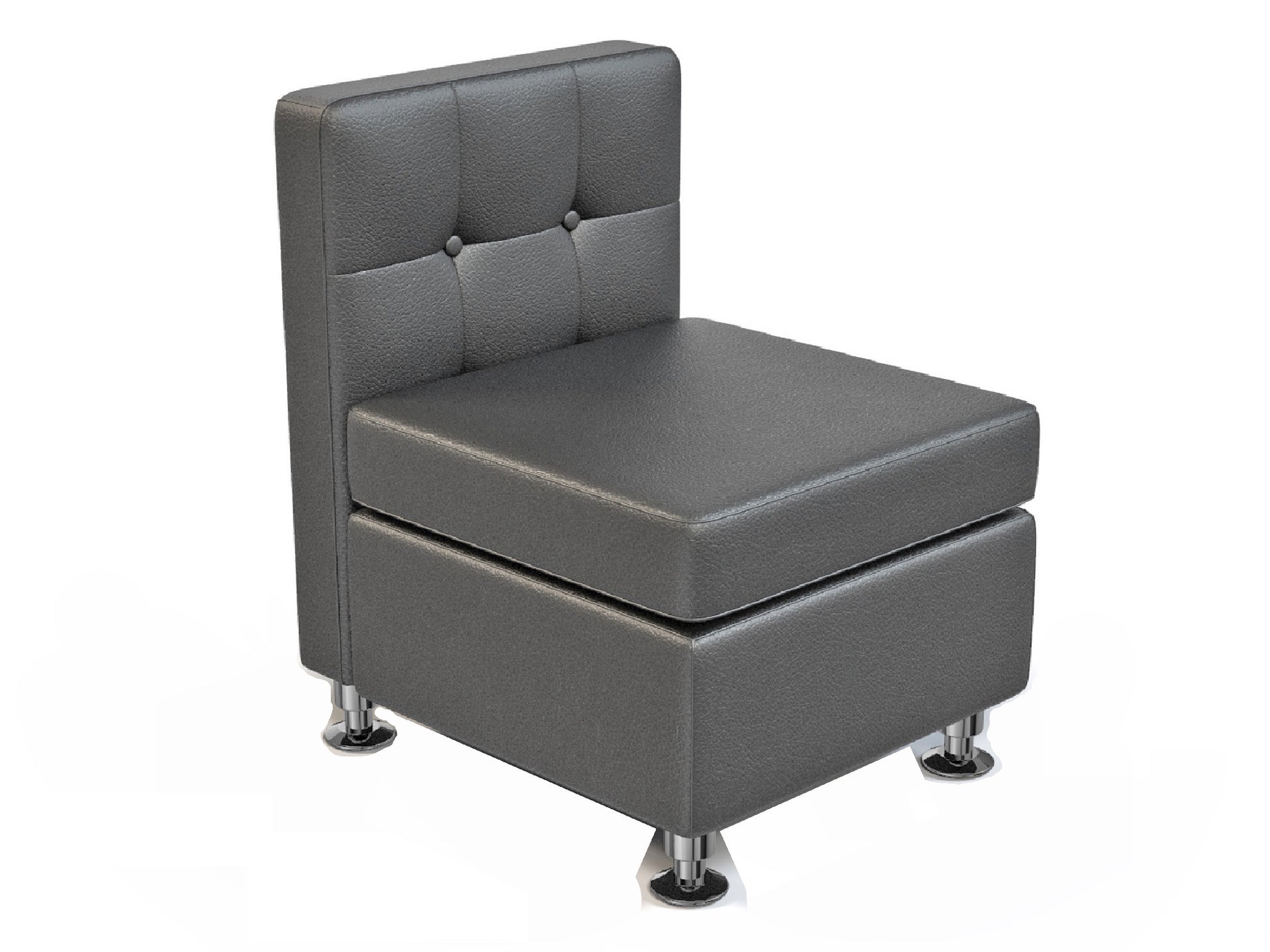 CLUB ARMLESS SOFA SECTION - BLACK