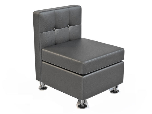 CLUB ARMLESS SOFA SECTION - BLACK
