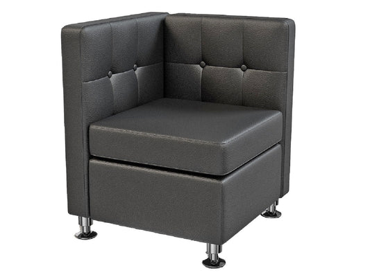 CLUB CORNER SOFA SECTION - BLACK