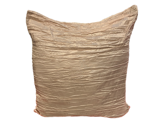 CRINKLE PILLOW - TAUPE/GOLD