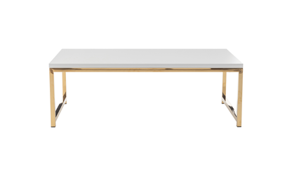 METRO COFFEE TABLE - WHITE/GOLD