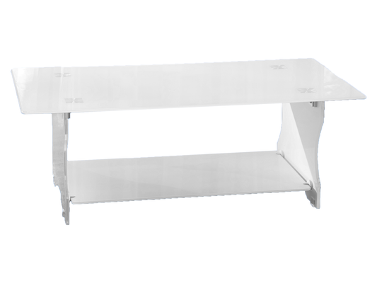 FROSTED GLASS COFFEE TABLE - WHITE