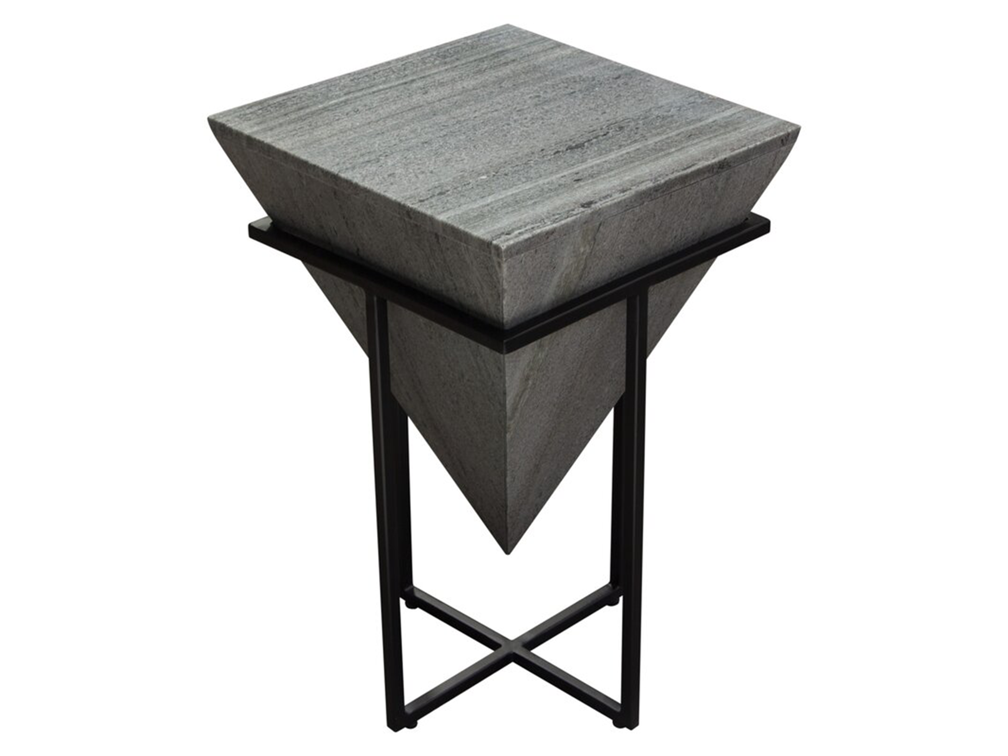 GEMSTONE ACCENT TABLE - GREY