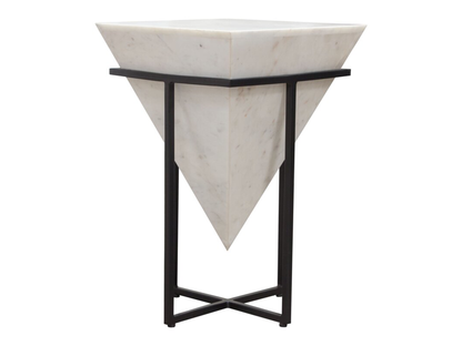 GEMSTONE ACCENT TABLE - WHITE